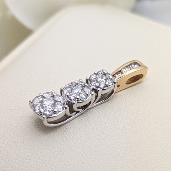 14K Two Tone Gold Endless Diamond® Pendant 1 CTW